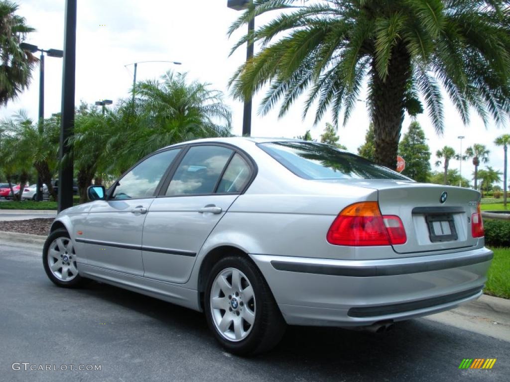 2000 3 Series 323i Sedan - Titanium Silver Metallic / Grey photo #8