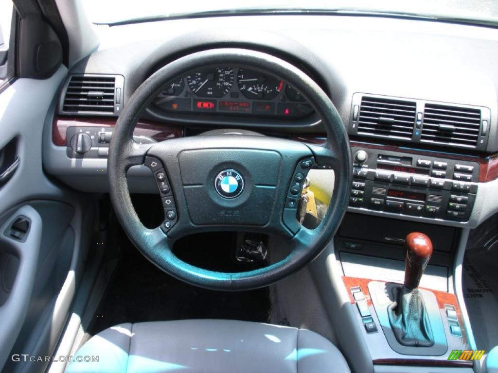 2000 3 Series 323i Sedan - Titanium Silver Metallic / Grey photo #18