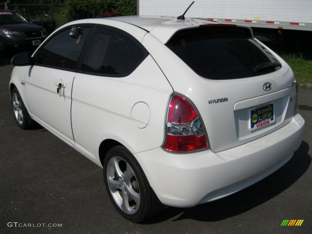 2007 Accent SE Coupe - Nordic White / Gray photo #13