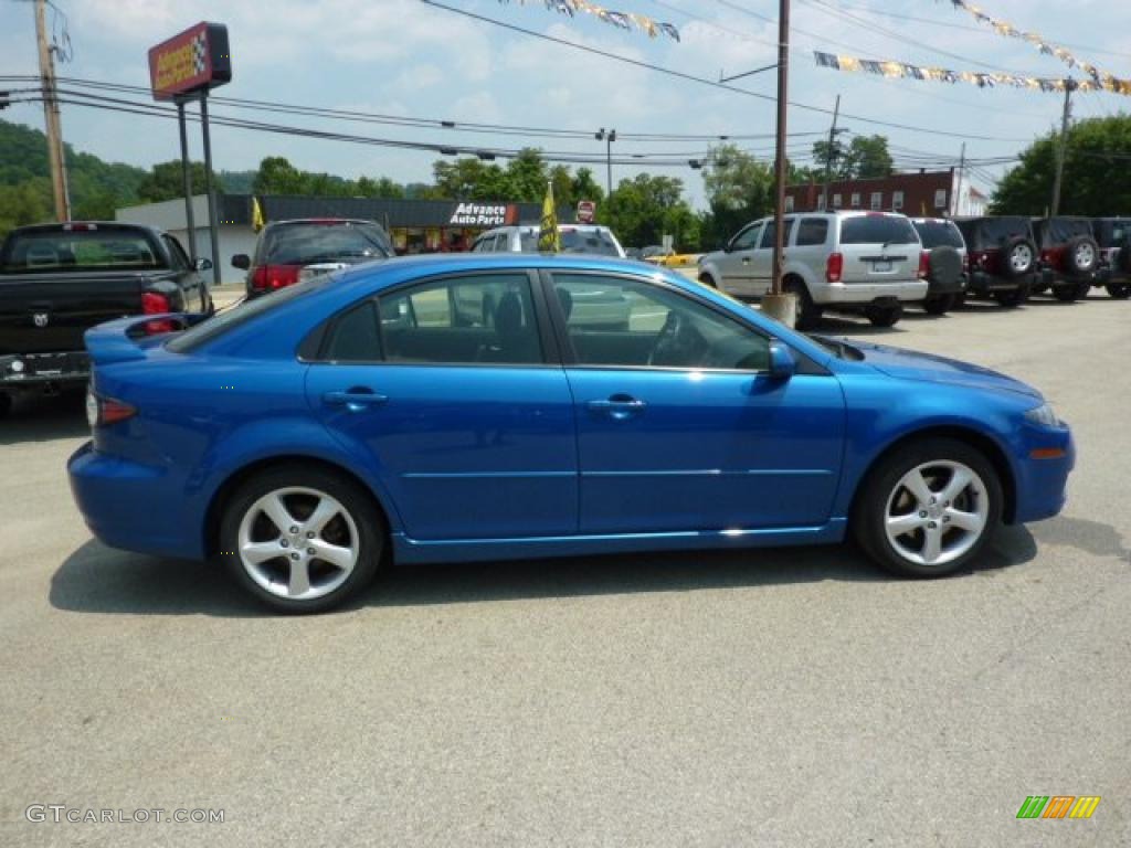 2007 MAZDA6 i Touring Hatchback - Bright Island Blue Metallic / Black photo #6