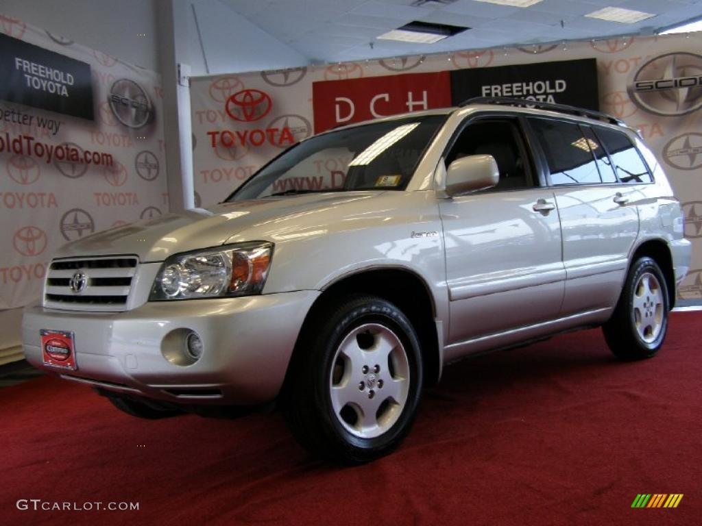 2004 Highlander Limited V6 4WD - Millenium Silver Metallic / Ash photo #1