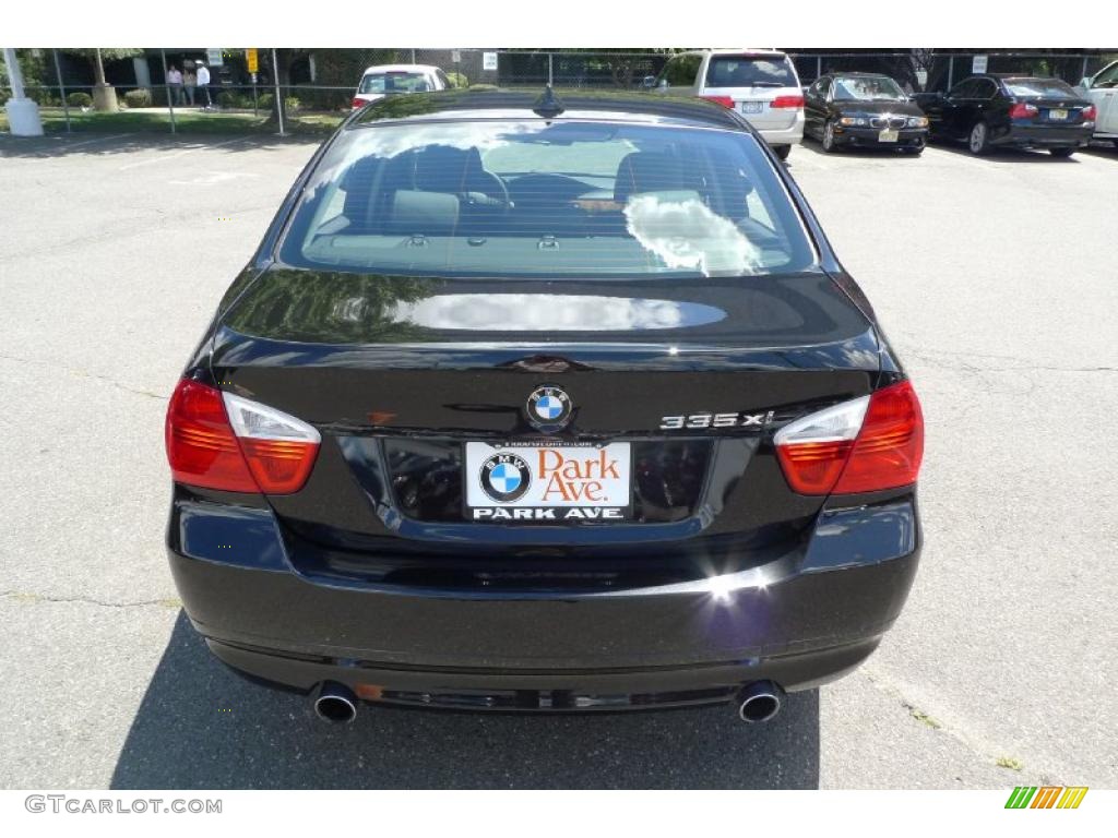 2008 3 Series 335xi Sedan - Jet Black / Black photo #11