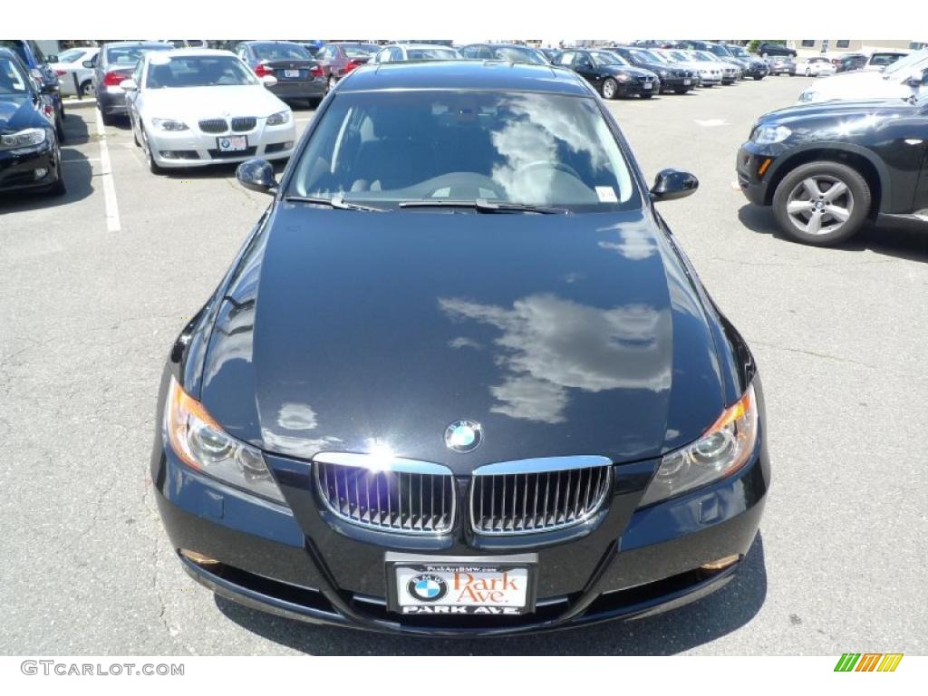 2008 3 Series 335xi Sedan - Jet Black / Black photo #12