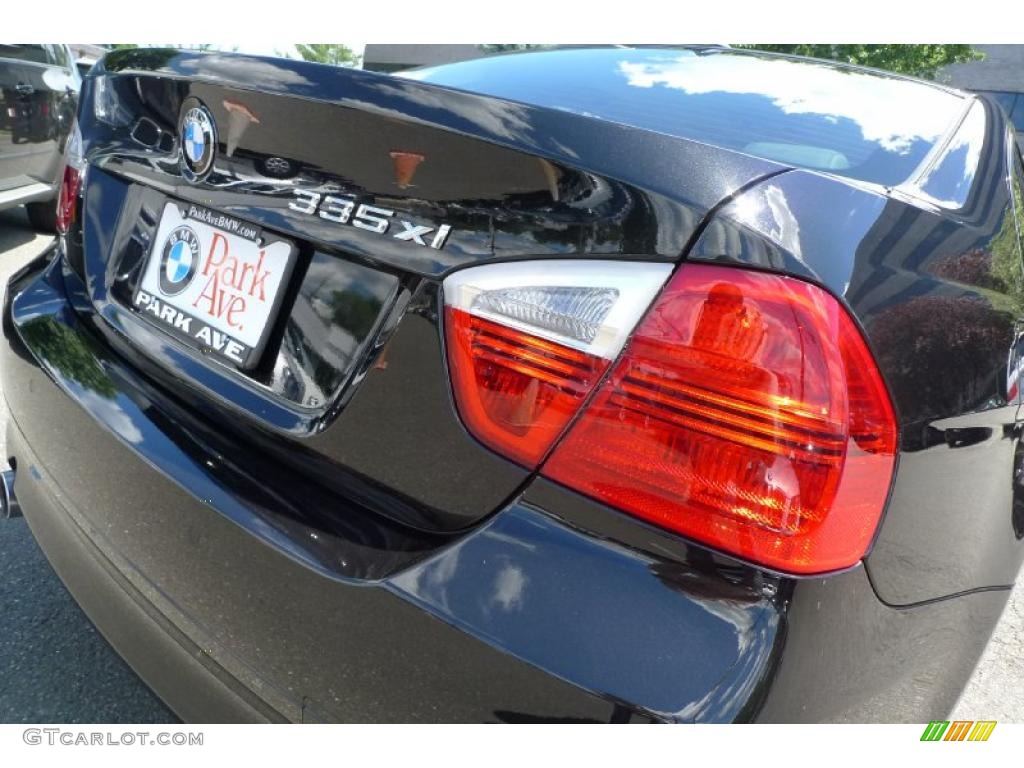 2008 3 Series 335xi Sedan - Jet Black / Black photo #14