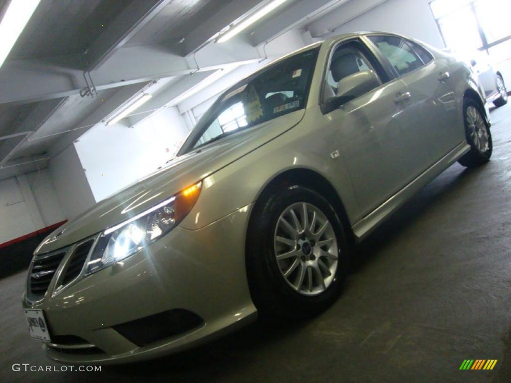 2008 9-3 2.0T Sport Sedan - Parchment Silver Metallic / Parchment photo #1