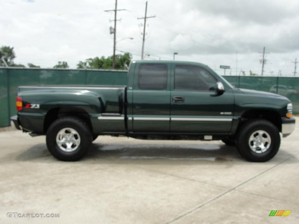 2002 Silverado 1500 LS Extended Cab 4x4 - Forest Green Metallic / Tan photo #2