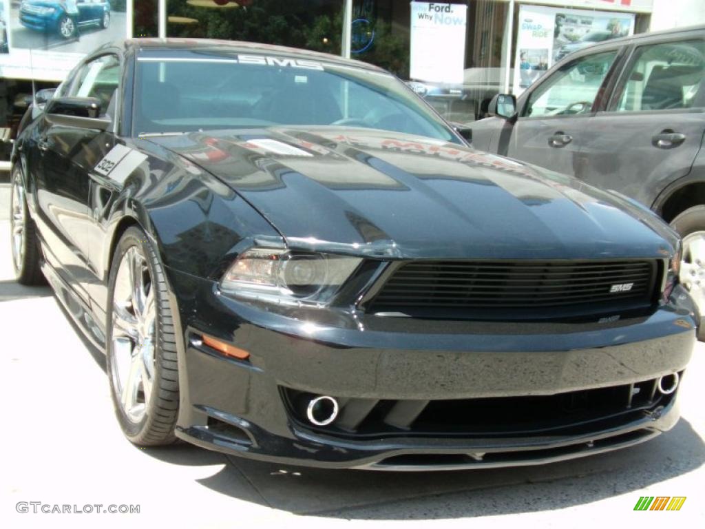 2011 Mustang SMS 302 Supercharged Coupe - Ebony Black / Charcoal Black/Black photo #1