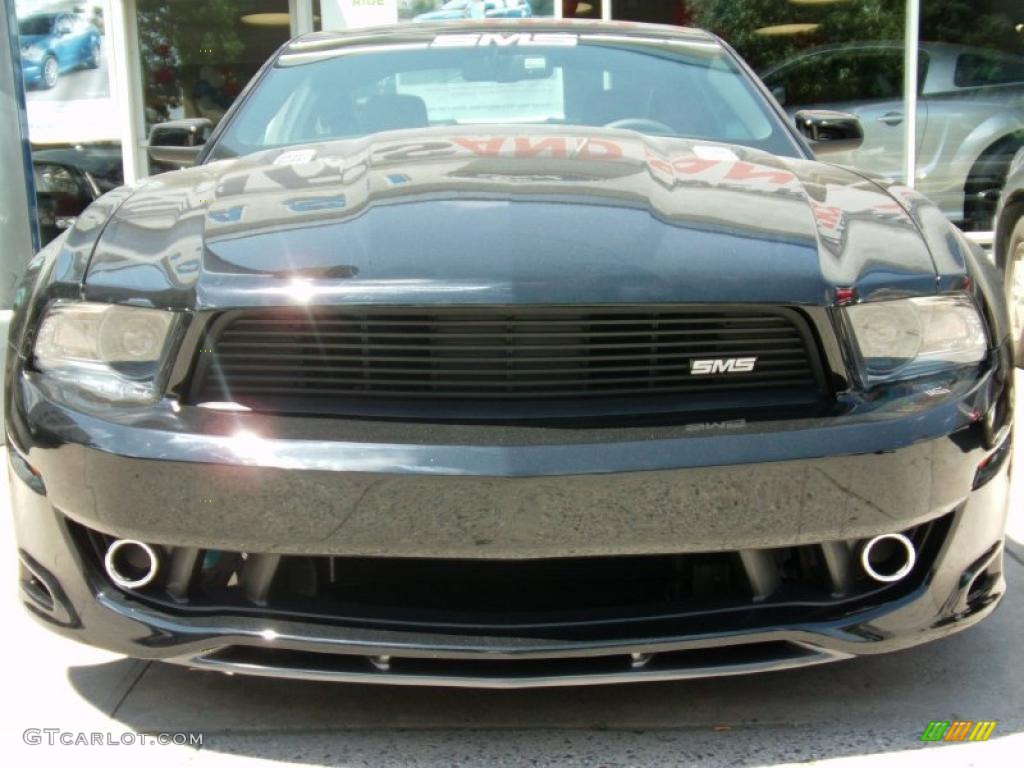 2011 Mustang SMS 302 Supercharged Coupe - Ebony Black / Charcoal Black/Black photo #2