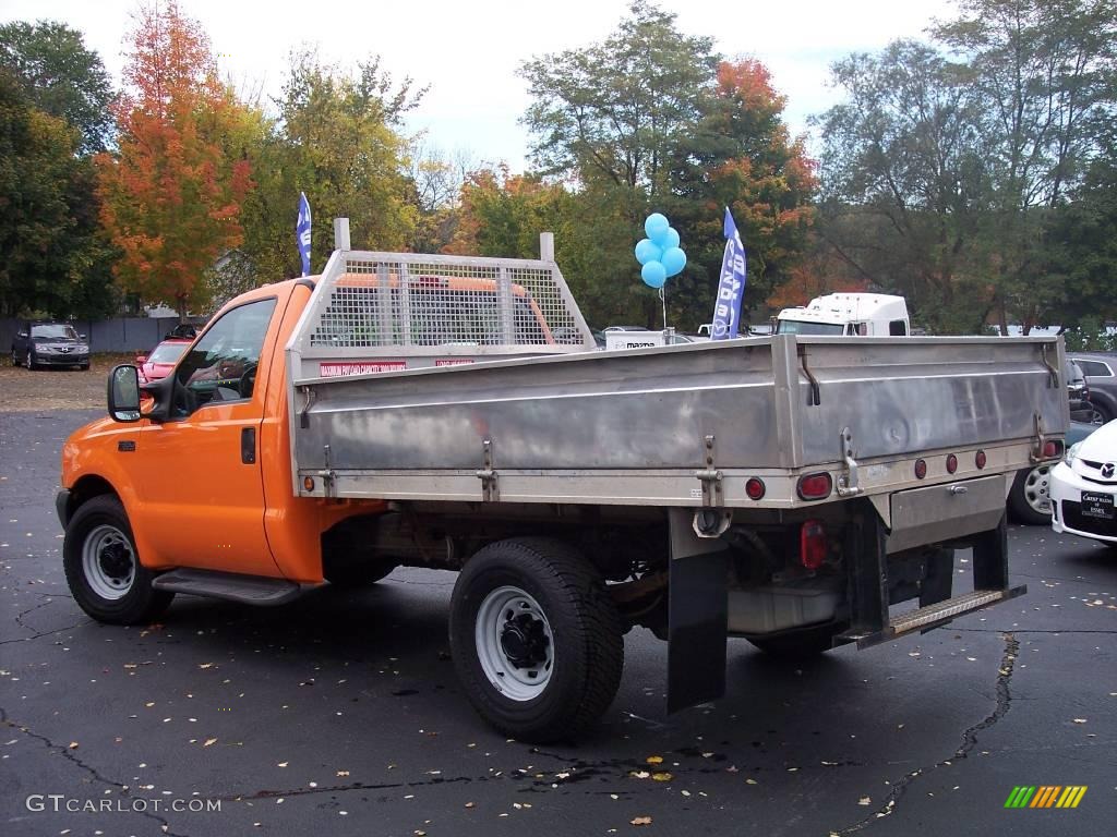 2004 F350 Super Duty XL Regular Cab Chassis - Orange / Medium Flint photo #3