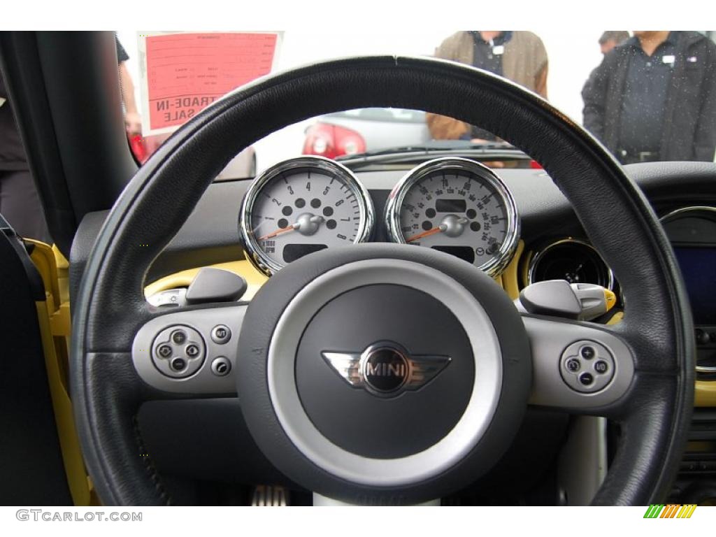 2005 Cooper S Convertible - Liquid Yellow / Black/Yellow photo #6