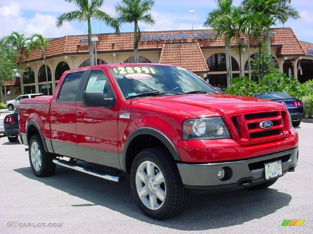 2007 F150 FX4 SuperCrew 4x4 - Bright Red / Black photo #1