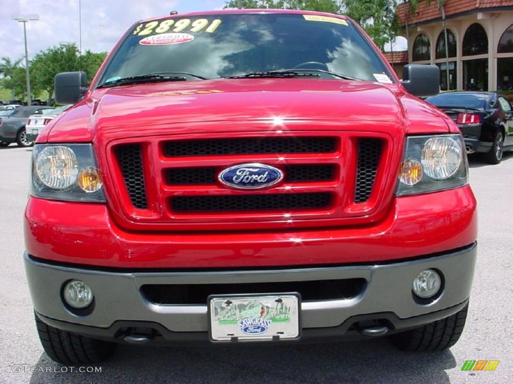 2007 F150 FX4 SuperCrew 4x4 - Bright Red / Black photo #16