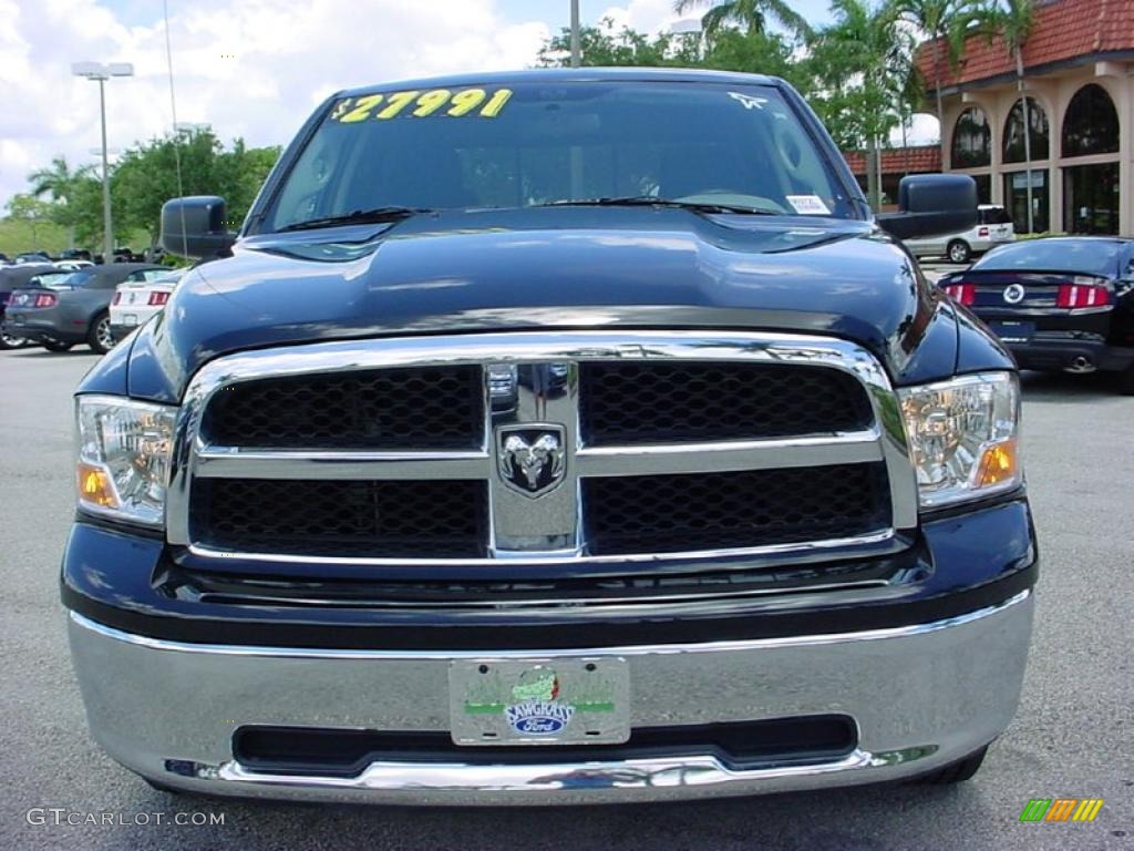 2010 Ram 1500 SLT Quad Cab - Brilliant Black Crystal Pearl / Dark Slate/Medium Graystone photo #15