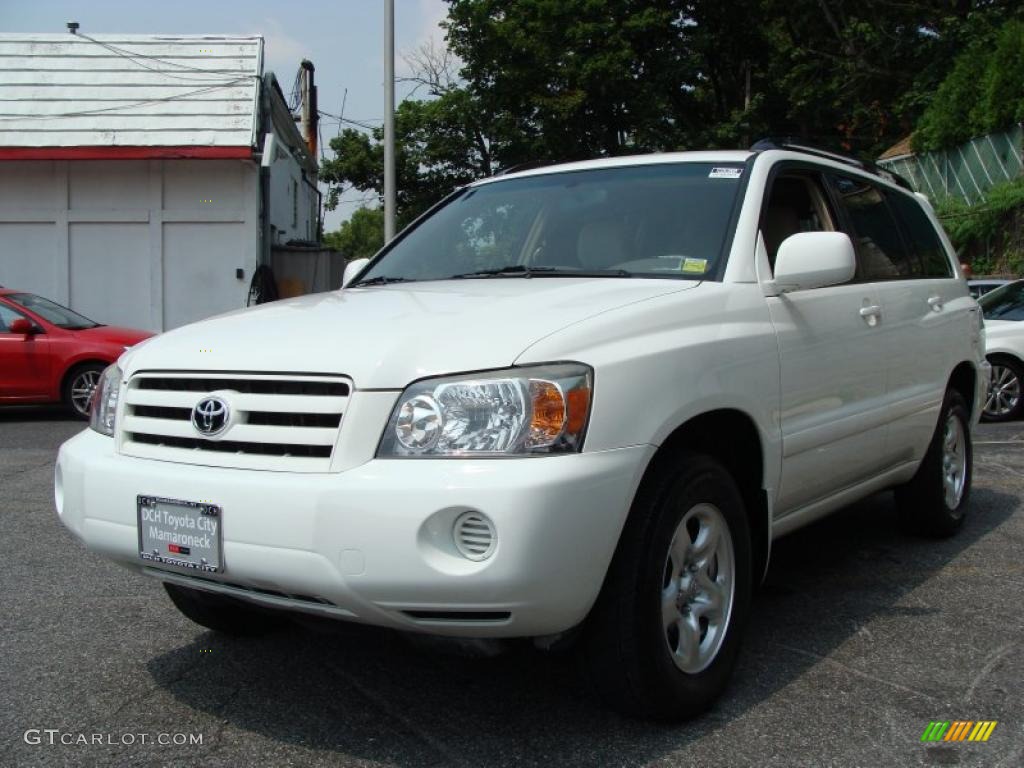2004 Highlander 4WD - Super White / Ivory photo #3
