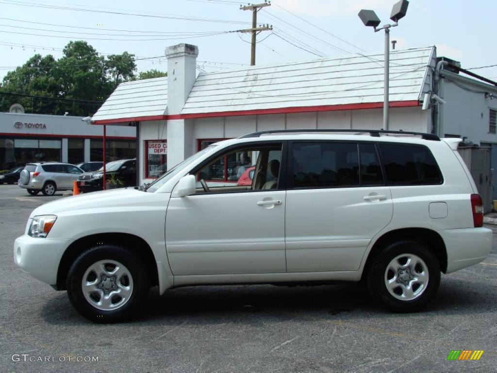 2004 Highlander 4WD - Super White / Ivory photo #4