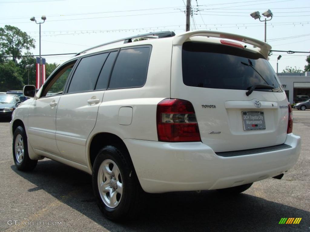 2004 Highlander 4WD - Super White / Ivory photo #5