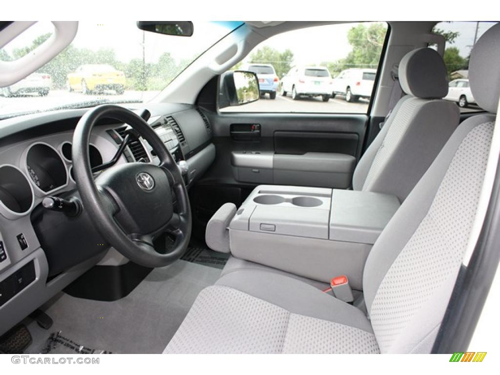 2008 Tundra SR5 Double Cab 4x4 - Super White / Graphite Gray photo #9