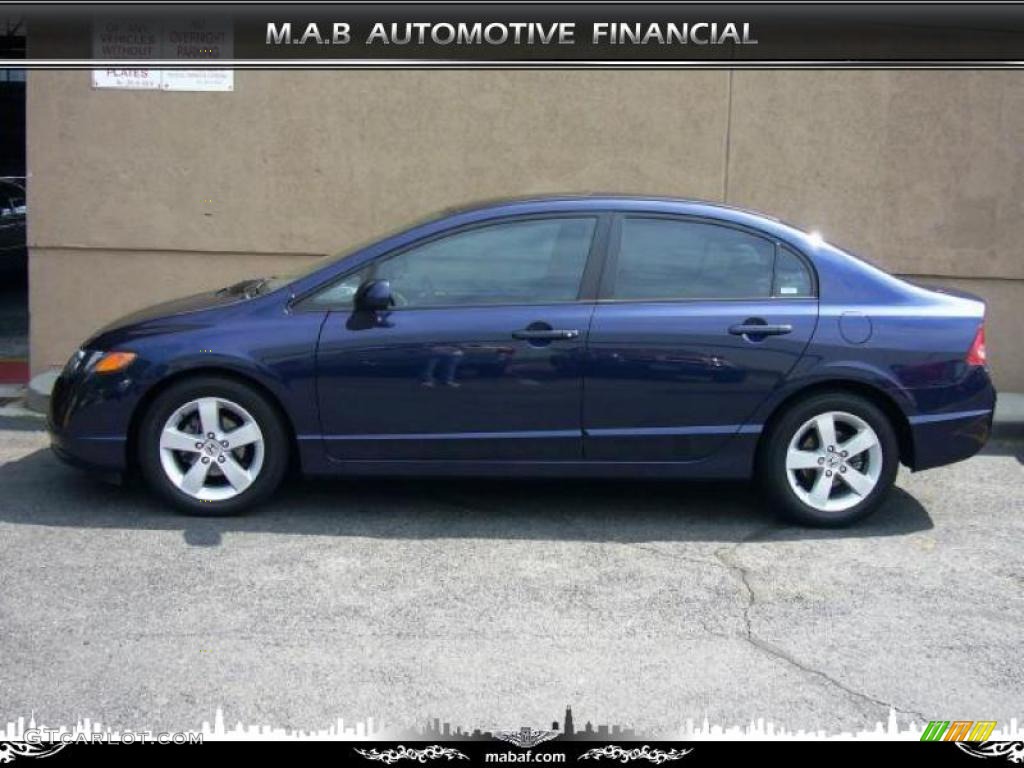 2007 Civic EX Sedan - Royal Blue Pearl / Gray photo #3