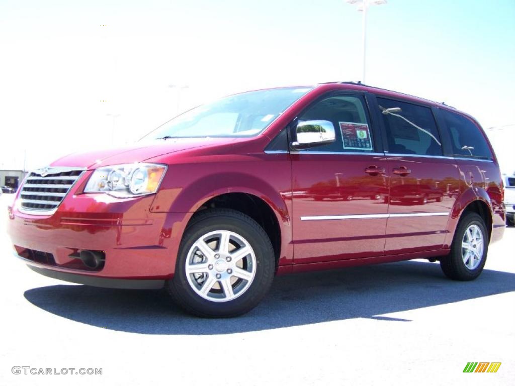 2010 Town & Country Touring - Deep Cherry Red Crystal Pearl / Medium Slate Gray/Light Shale photo #4
