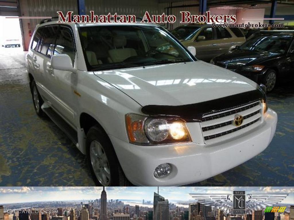 2002 Highlander Limited 4WD - Super White / Ivory photo #3