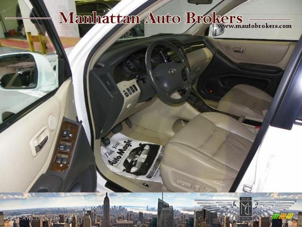 2002 Highlander Limited 4WD - Super White / Ivory photo #8