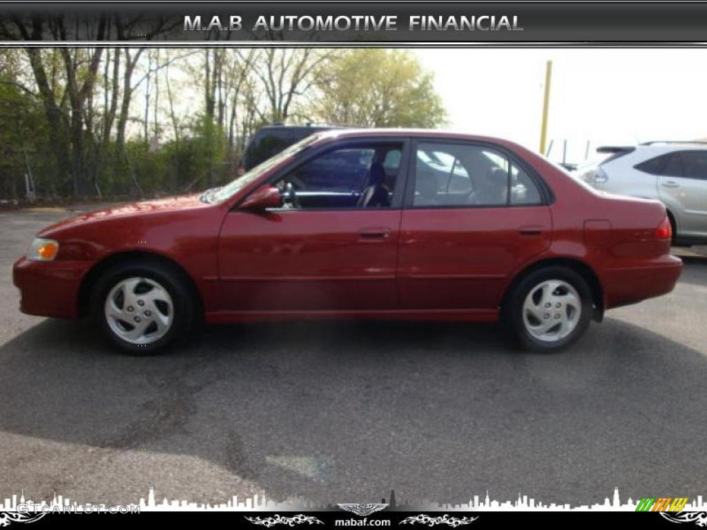 2002 Corolla S - Impulse Red / Light Charcoal photo #3