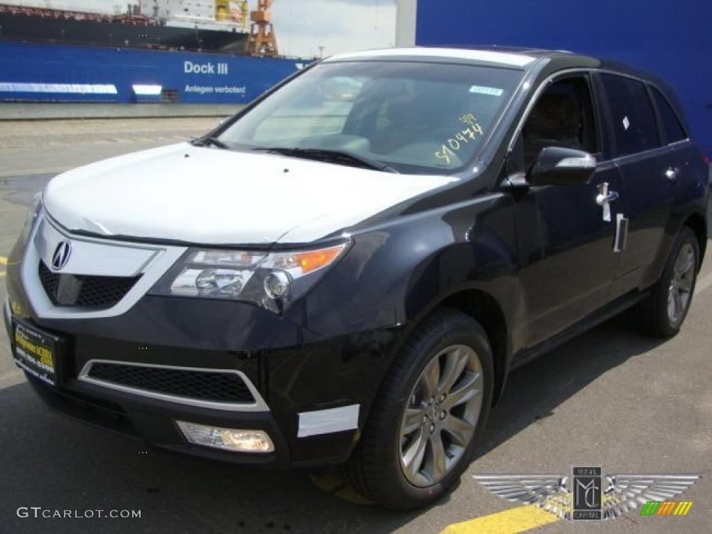 2010 MDX Technology - Crystal Black Pearl / Umber Brown photo #1