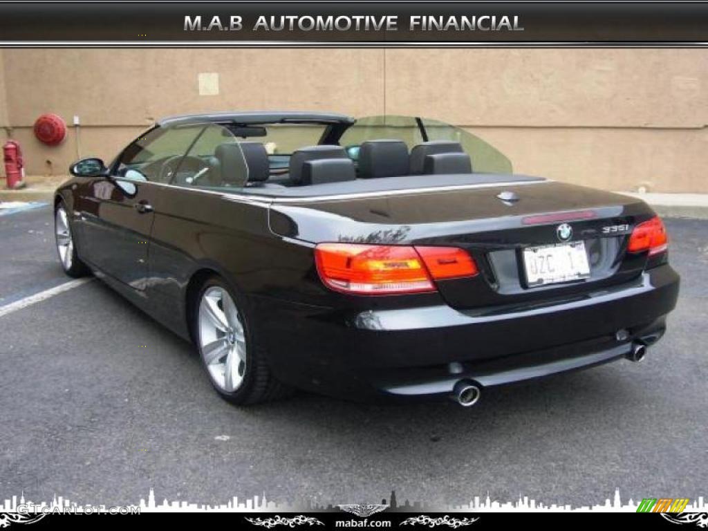 2007 3 Series 335i Convertible - Jet Black / Black photo #4