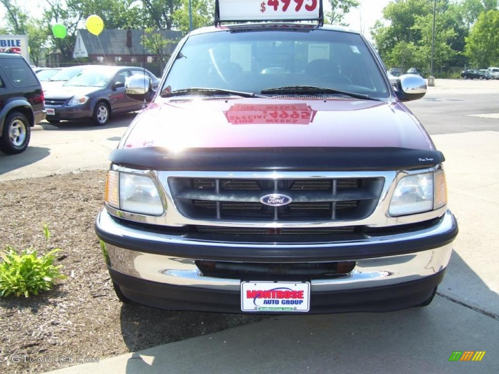 1998 F150 XLT SuperCab - Dark Toreador Red Metallic / Cardovan photo #3