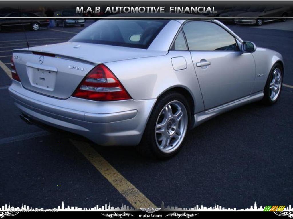2002 SLK 32 AMG Roadster - Brilliant Silver Metallic / Alpaca Grey photo #2