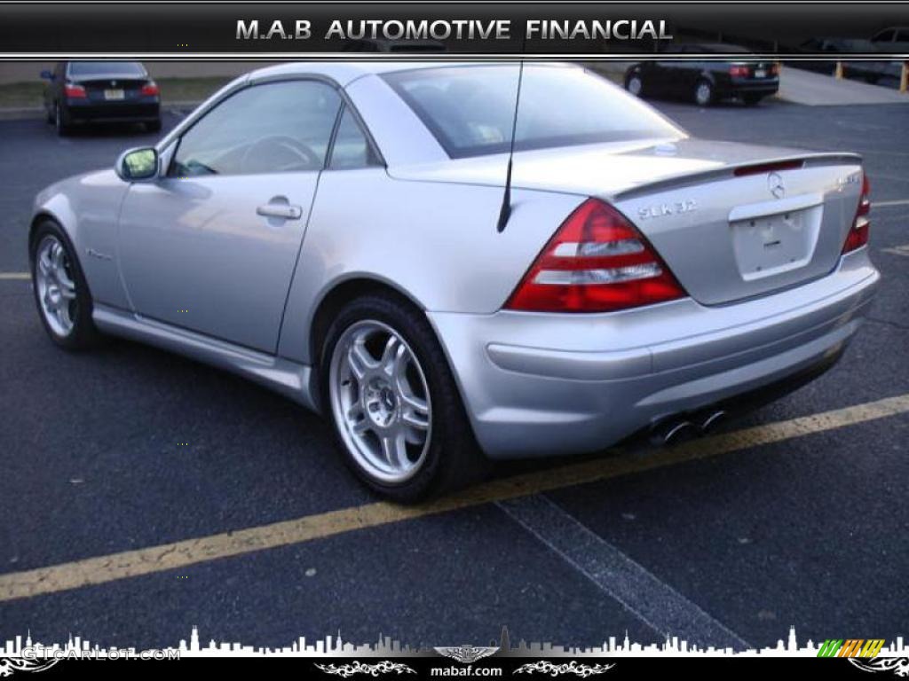 2002 SLK 32 AMG Roadster - Brilliant Silver Metallic / Alpaca Grey photo #3