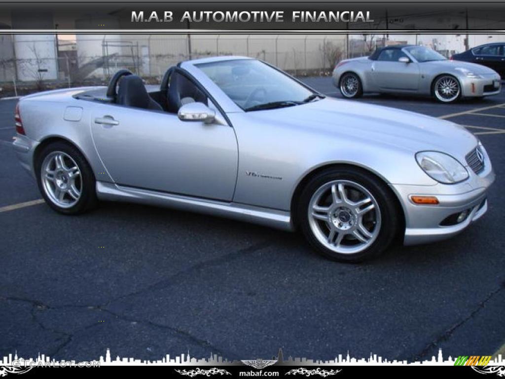 2002 SLK 32 AMG Roadster - Brilliant Silver Metallic / Alpaca Grey photo #4