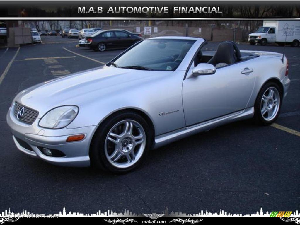 2002 SLK 32 AMG Roadster - Brilliant Silver Metallic / Alpaca Grey photo #5