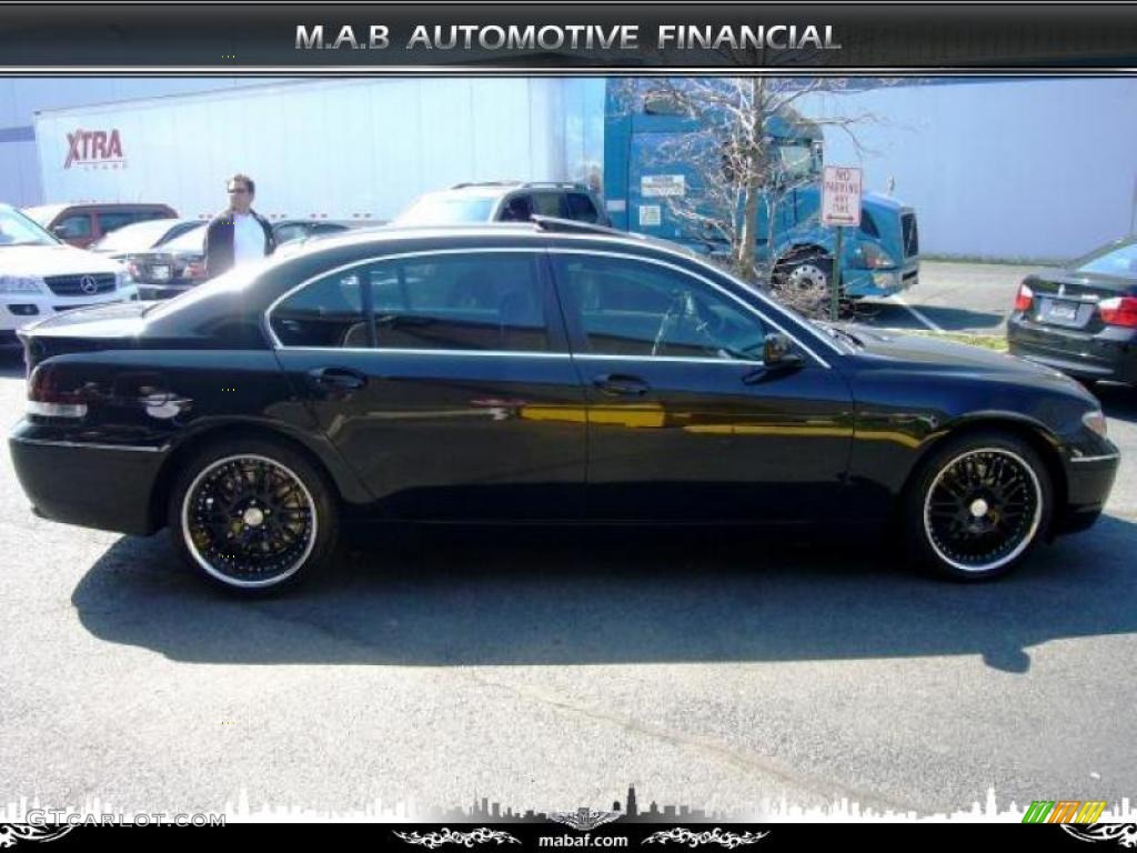 2005 7 Series 745Li Sedan - Jet Black / Black/Black photo #7