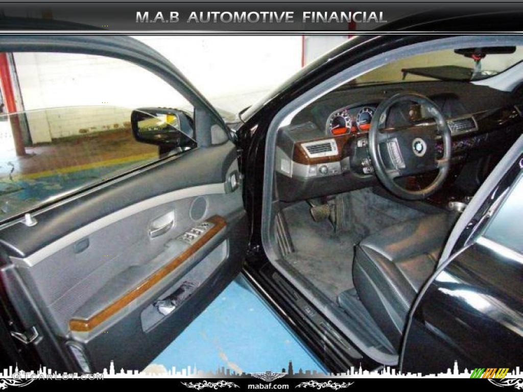 2005 7 Series 745Li Sedan - Jet Black / Black/Black photo #10