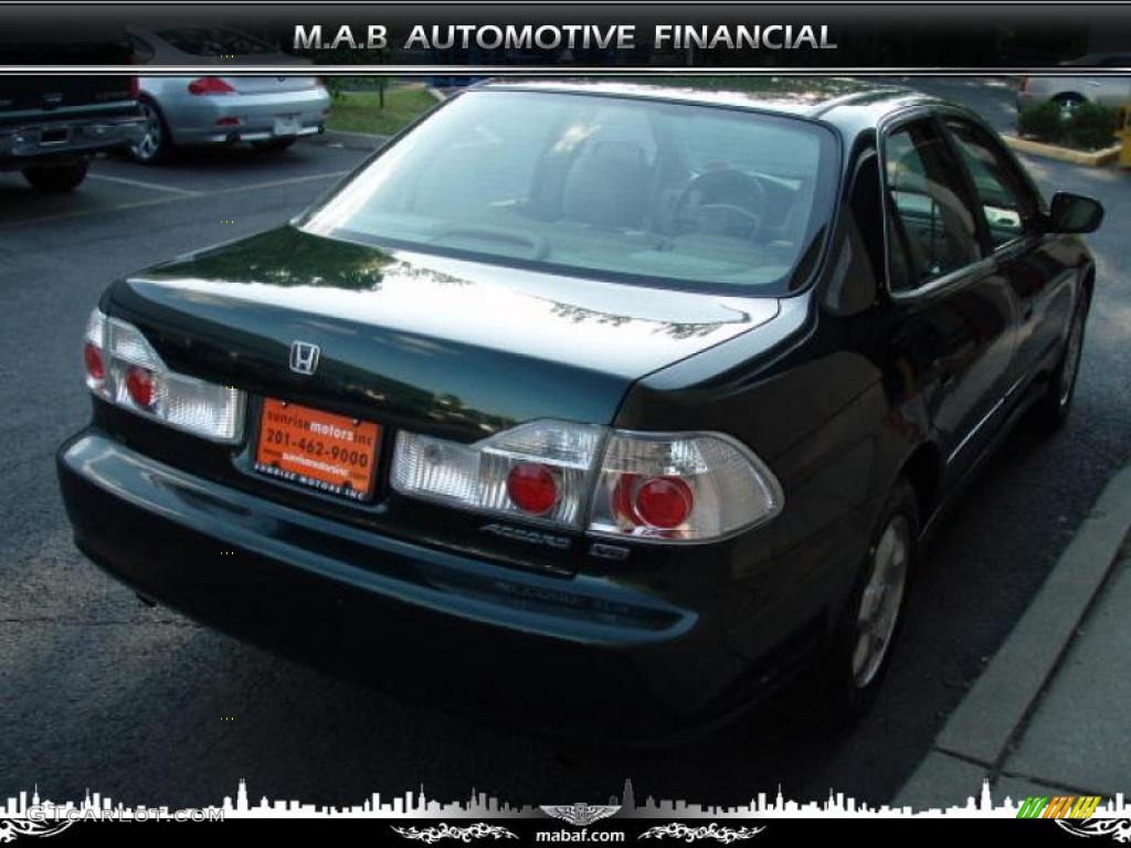 1999 Accord EX V6 Sedan - Dark Emerald Pearl / Ivory photo #3