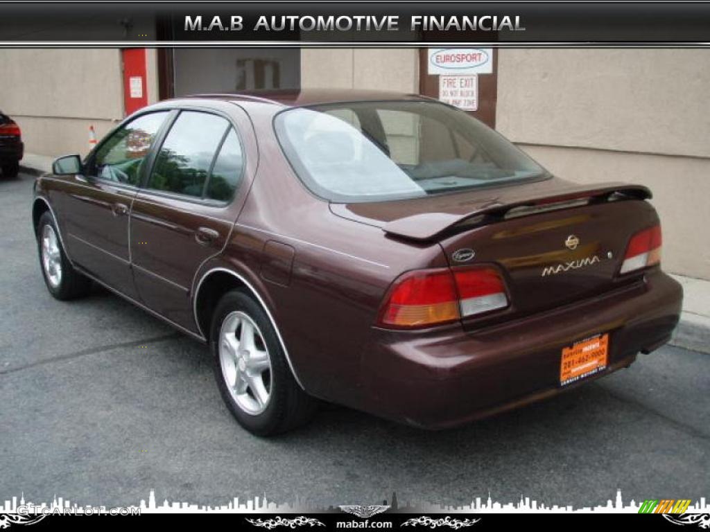 1997 Maxima SE - Ruby Red Pearl Metallic / Charcoal photo #5