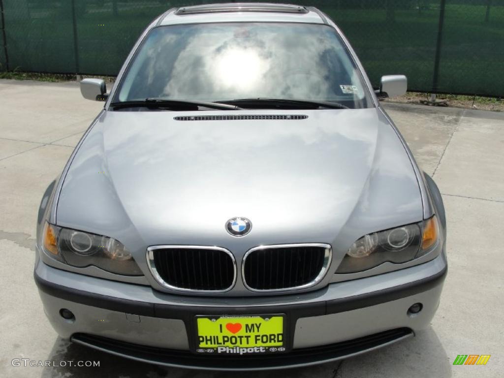 2004 3 Series 325i Sedan - Silver Grey Metallic / Black photo #8