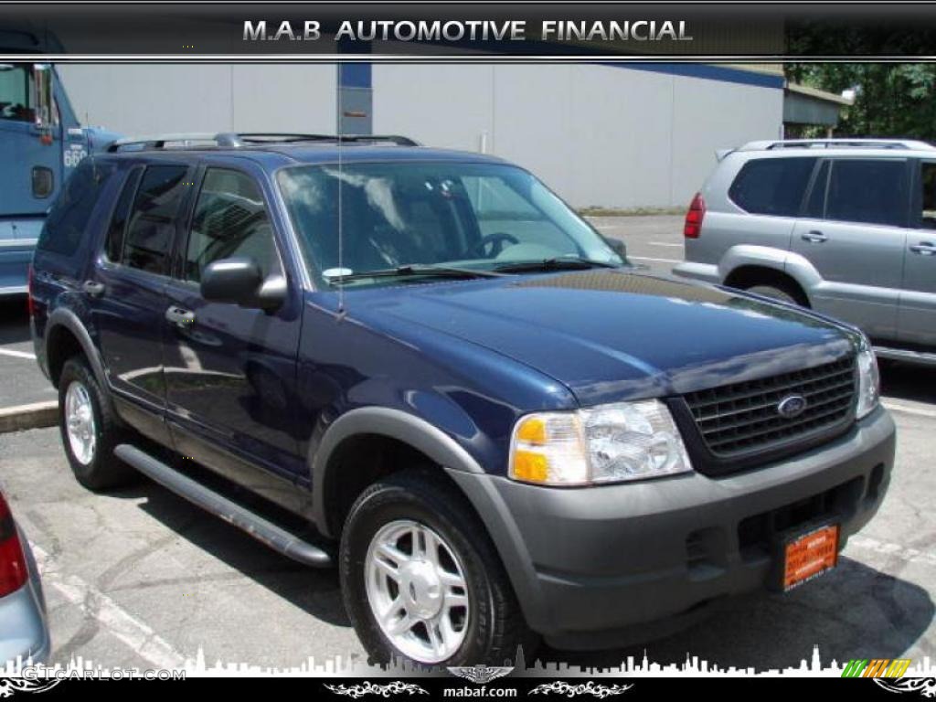 2003 Explorer XLS 4x4 - True Blue Metallic / Graphite Grey photo #2
