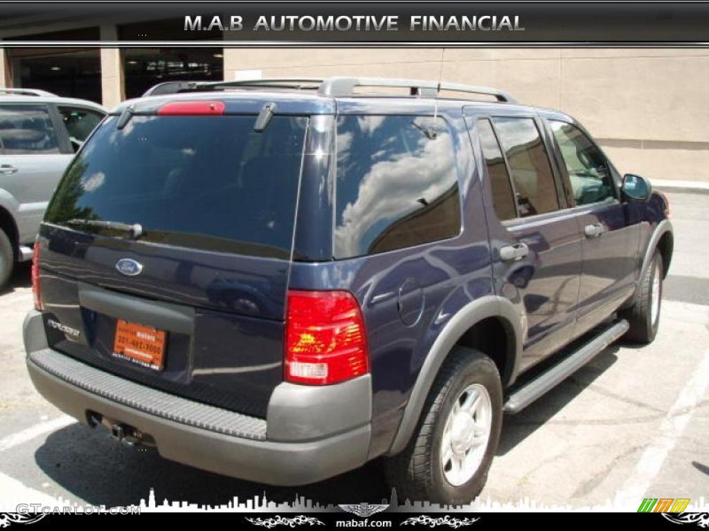 2003 Explorer XLS 4x4 - True Blue Metallic / Graphite Grey photo #3