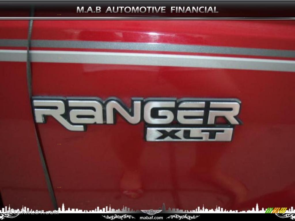 1993 Ranger XLT Extended Cab - Electric Red Metallic / Grey photo #6