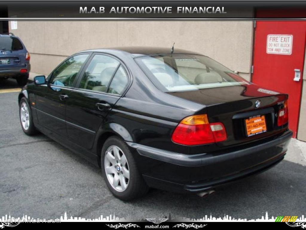 2000 3 Series 323i Sedan - Jet Black / Sand photo #5