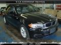 2008 Jet Black BMW 1 Series 128i Convertible  photo #1