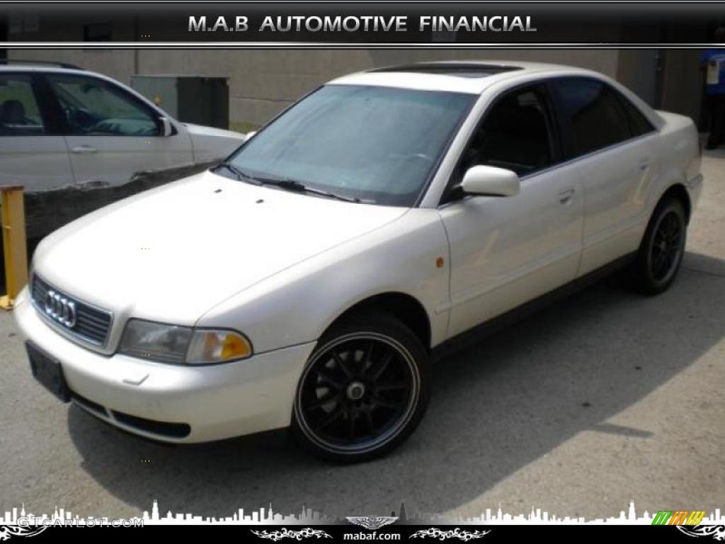 1998 A4 2.8 quattro Sedan - Casablanca White / Onyx Black photo #1