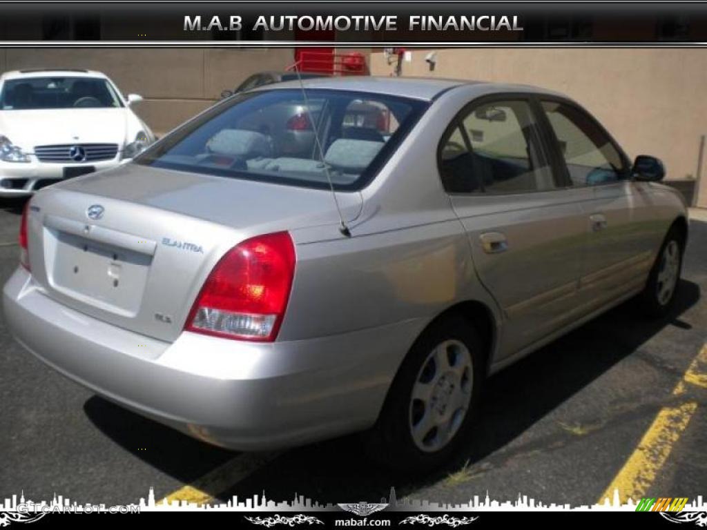 2002 Elantra GLS Sedan - Silver Pewter / Gray photo #2