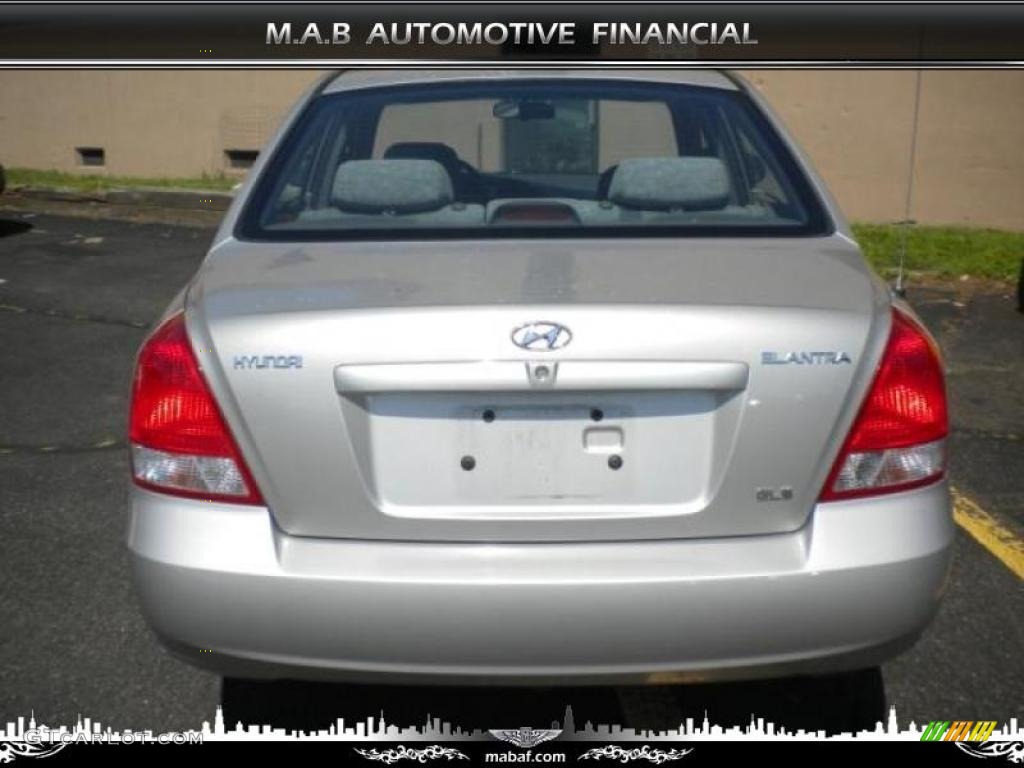 2002 Elantra GLS Sedan - Silver Pewter / Gray photo #4