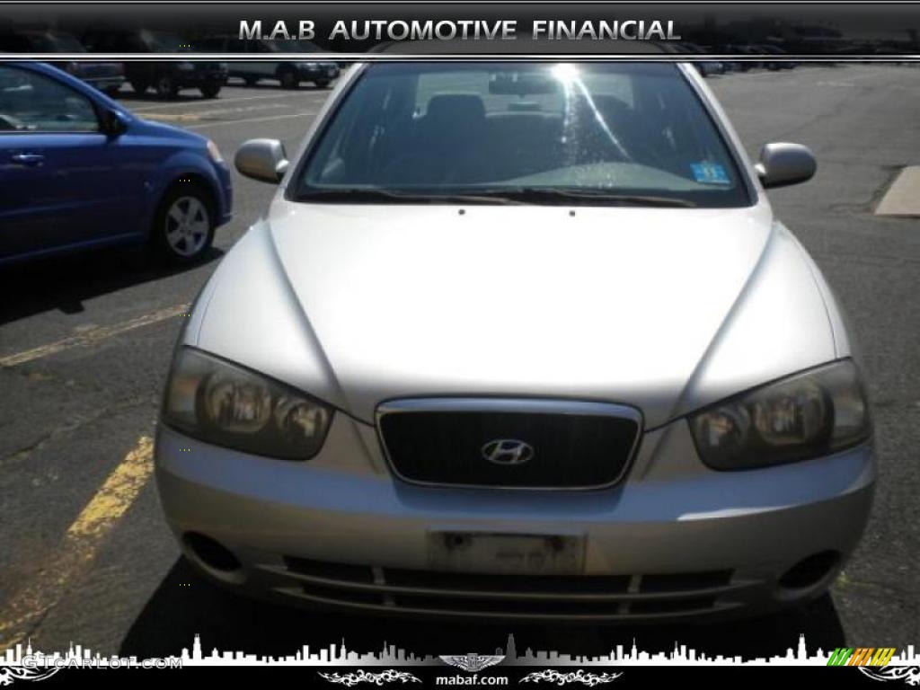 2002 Elantra GLS Sedan - Silver Pewter / Gray photo #5
