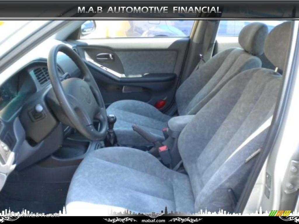 2002 Elantra GLS Sedan - Silver Pewter / Gray photo #6