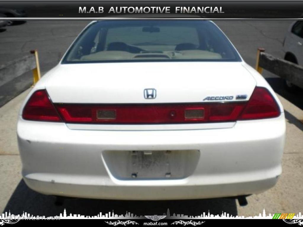 1999 Accord EX V6 Coupe - Taffeta White / Ivory photo #6