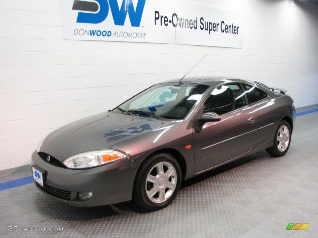 2002 Cougar V6 Coupe - Dark Shadow Grey Metallic / Midnight Black photo #2